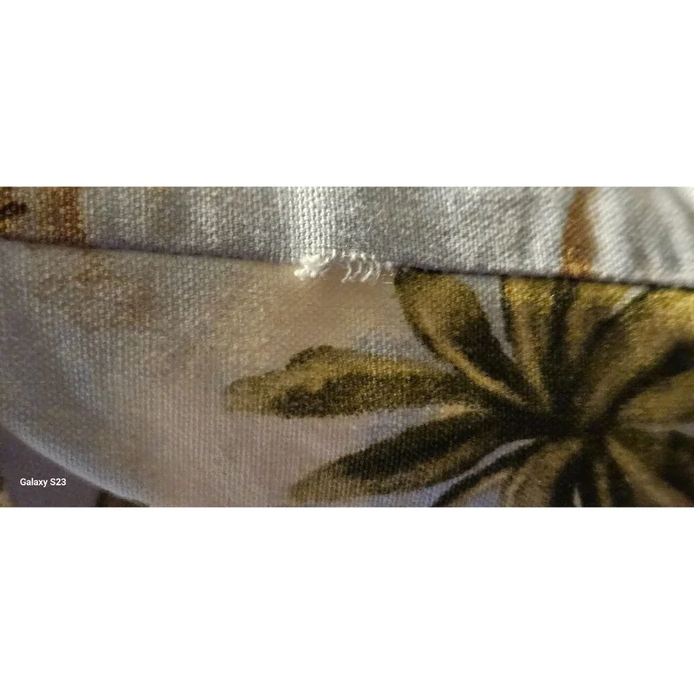 5 pc King Bed Sham Set Tropical Palm Fashion On 5th Cotton Light Blue Green Read